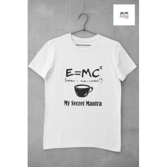 Round Neck - T Shirt E=MC2 White