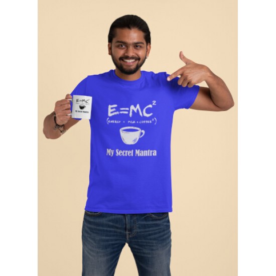 Round Neck - T Shirt E=MC2 Blue