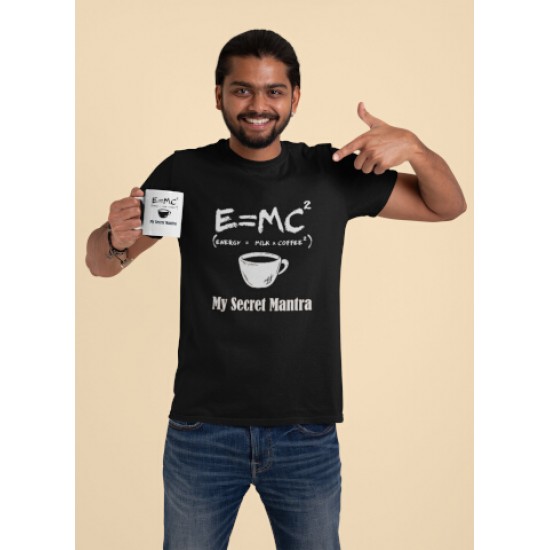 Round Neck - T Shirt E=MC2 Black