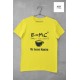 Round Neck - T Shirt E=MC2 Yellow