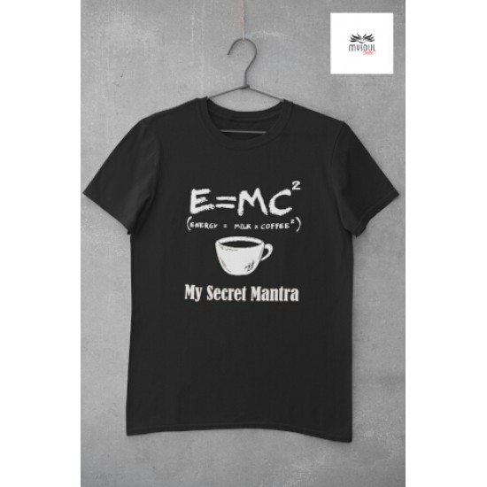 Round Neck - T Shirt E=MC2 Black