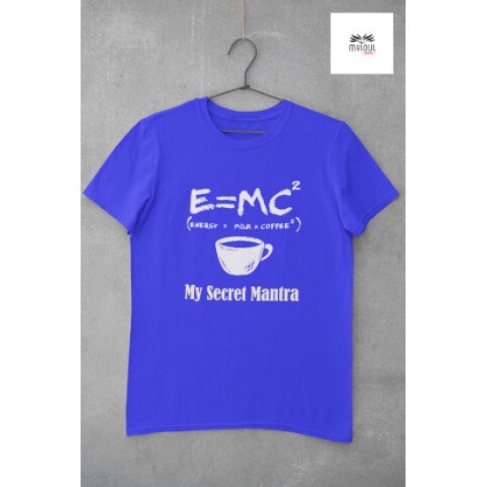 Round Neck - T Shirt E=MC2 Blue