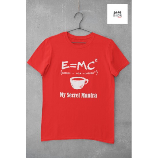 Round Neck - T Shirt E=MC2 Red