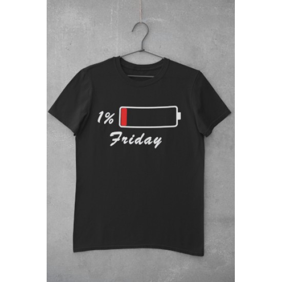 Round Neck - T Shirt Friday Black