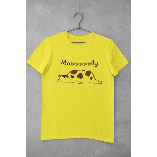 Round Neck - T Shirt Moody Yellow